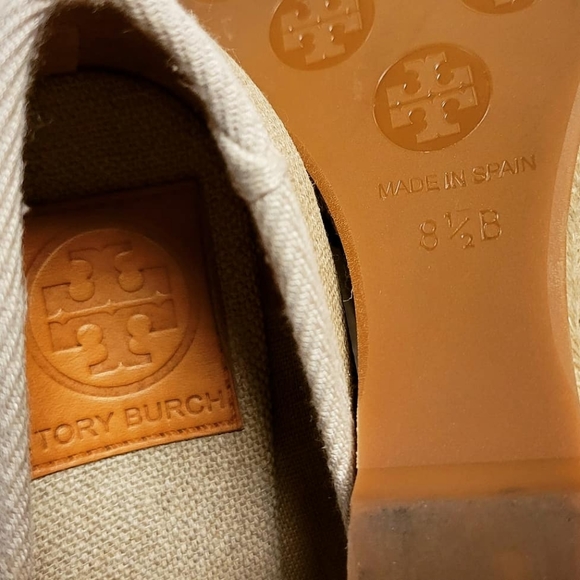 Beige Tory Burch Summer Wedges 8.5 - Picture 15 of 15